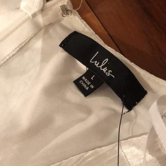 NWT Lulus white satin jumpsuit - Picture 8 of 16